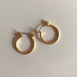 Vintage 70s 14K Gold Plated Hoops